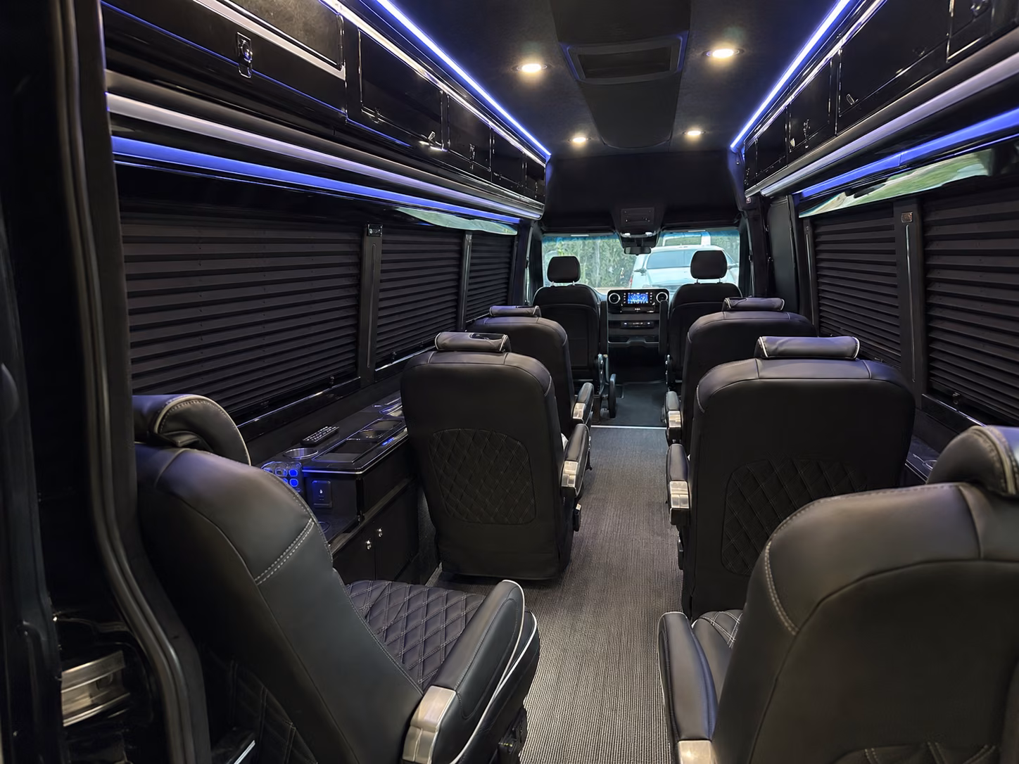 daly city 18 passenger sprinter van inside