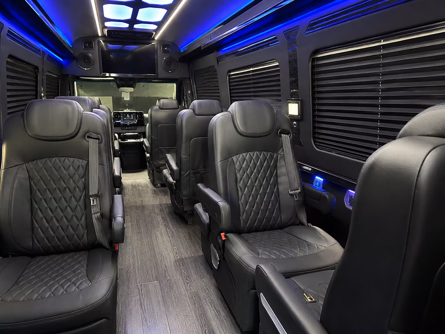daly city 8 passenger sprinter van inside